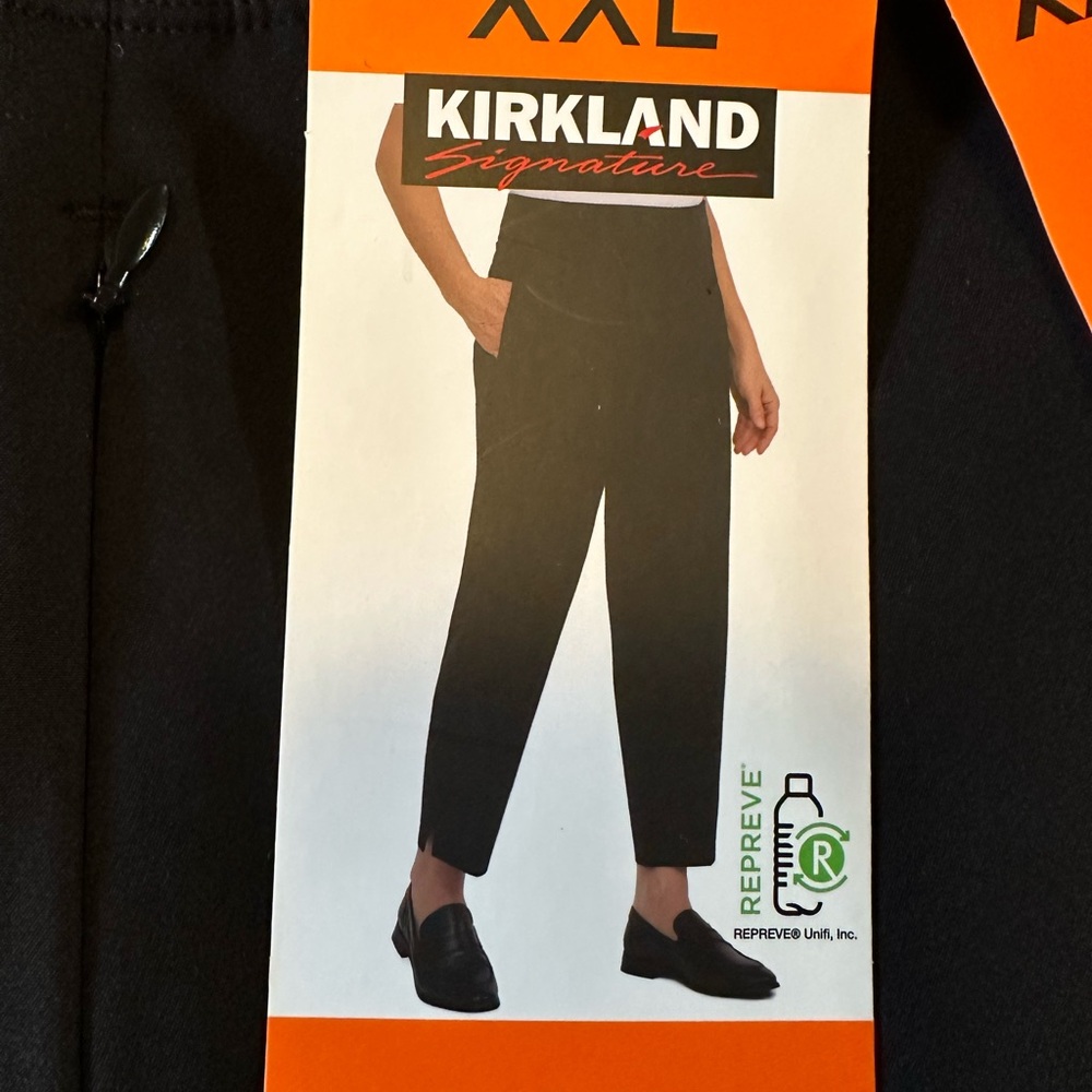 Kirkland Signature Black Pull-On Trouser Ankle Pants - Picture 3 of 7